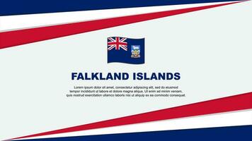 Falkland ilhas bandeira abstrato fundo Projeto modelo. Falkland ilhas independência dia bandeira desenho animado vetor ilustração. Falkland ilhas Projeto