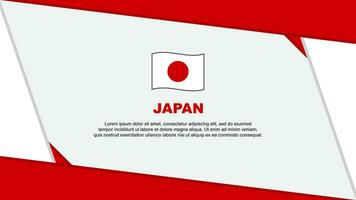 Japão bandeira abstrato fundo Projeto modelo. Japão independência dia bandeira desenho animado vetor ilustração. Japão independência dia