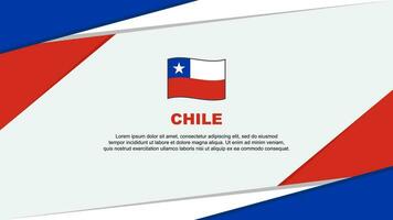 Chile bandeira abstrato fundo Projeto modelo. Chile independência dia bandeira desenho animado vetor ilustração. Chile