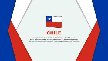 Chile bandeira abstrato fundo Projeto modelo. Chile independência dia bandeira desenho animado vetor ilustração. Chile fundo