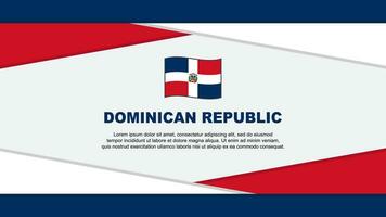 dominicano república bandeira abstrato fundo Projeto modelo. dominicano república independência dia bandeira desenho animado vetor ilustração. dominicano república vetor