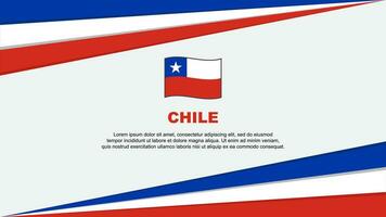 Chile bandeira abstrato fundo Projeto modelo. Chile independência dia bandeira desenho animado vetor ilustração. Chile Projeto