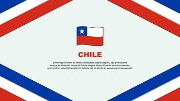 Chile bandeira abstrato fundo Projeto modelo. Chile independência dia bandeira desenho animado vetor ilustração. Chile modelo