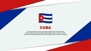Cuba bandeira abstrato fundo Projeto modelo. Cuba independência dia bandeira desenho animado vetor ilustração. Cuba