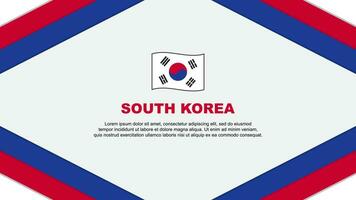 sul Coréia bandeira abstrato fundo Projeto modelo. sul Coréia independência dia bandeira desenho animado vetor ilustração. sul Coréia modelo