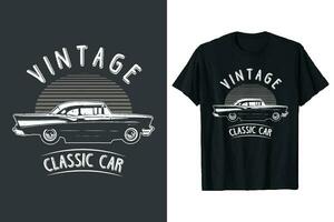 vintage clássico carro camiseta Projeto. retro t camisa vetor gráfico. velho personalizadas camiseta.