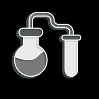 ícone químico experimentos. relacionado para bioquímica símbolo. lustroso estilo. simples Projeto editável. simples ilustração vetor