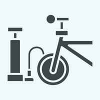 ícone ar bomba relacionado para bicicleta símbolo. glifo estilo. simples Projeto editável. simples ilustração vetor