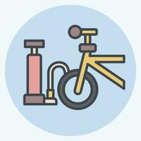 ícone ar bomba relacionado para bicicleta símbolo. cor companheiro estilo. simples Projeto editável. simples ilustração vetor