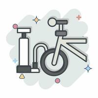 ícone ar bomba relacionado para bicicleta símbolo. quadrinho estilo. simples Projeto editável. simples ilustração vetor