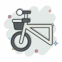 ícone cesta relacionado para bicicleta símbolo. quadrinho estilo. simples Projeto editável. simples ilustração vetor