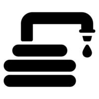 ícone de glifo de mangueira vetor