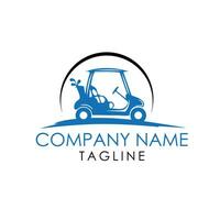 golfe carrinho aluguel logotipo vetor