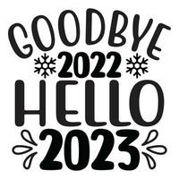 adeus 2022 olá 2023 vetor