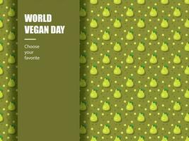 mundo vegano dia saúde vegetal dieta verde Vitamina vetor ingrediente Comida novembro mercado ervas
