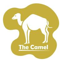 camelo silhueta vetor plano logotipo