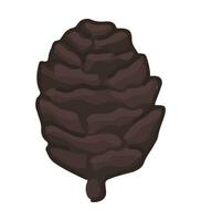 desenho animado clipart do pinho cone. rabisco do outono floresta colheita. contemporâneo vetor ilustração isolado em branco fundo.