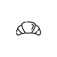 croissant linha ícone isolado em branco fundo vetor