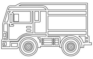 conjunto linha ícones do caminhões, vetor pesado caminhão ,vetor caminhão reboque ilustrador
