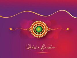 decorado rakhi para indiano festival do irmão e irmã vínculo celebração raksha bandhan modelo Projeto com agradável ilustração dentro uma criativo fundo vetor, bandeira vetor