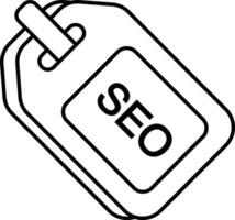 seo tag linha ícones Projeto estilo vetor