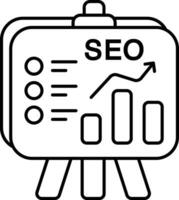 seo Treinamento linha ícones Projeto estilo vetor