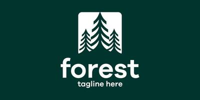 floresta logotipo ícone vetor ilustração