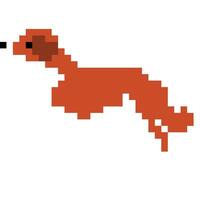 cachorro desenho animado ícone dentro pixel estilo. vetor