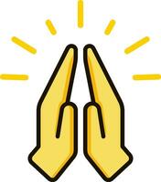 oração namaste ícone emoji adesivo vetor