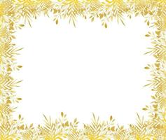 ouro floral quadro. vetor. isolado para seu texto, luxo estilo vetor