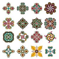 ornamentos elementos de design de mandala