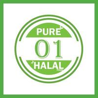 Projeto com halal folha Projeto 01 vetor
