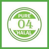 Projeto com halal folha Projeto 04 vetor