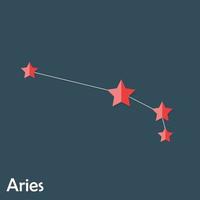 Ilustração do vetor do signo do zodíaco de Áries das belas estrelas brilhantes