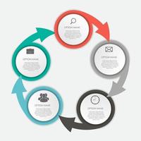 modelos de infográfico para ilustração vetorial de negócios vetor