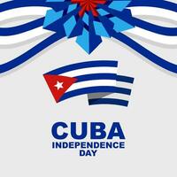 Cuba independência dia é célebre em Outubro 10. bandeira fundo Projeto com Cuba bandeira. vetor ilustração