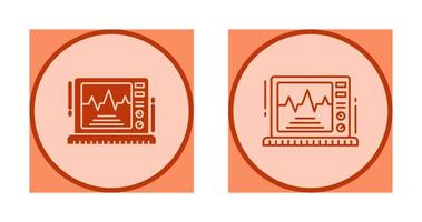 ícone de vetor de monitor de ekg