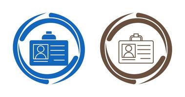 ícone de vetor de cartão de identificação