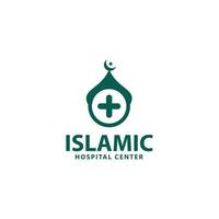 ilustração em vetor logotipo modelo médico islâmico.