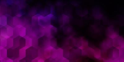 fundo vector roxo, rosa escuro com conjunto de hexágonos.