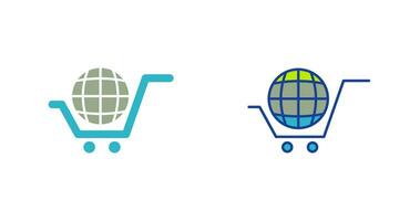 ícone de vetor de compras global