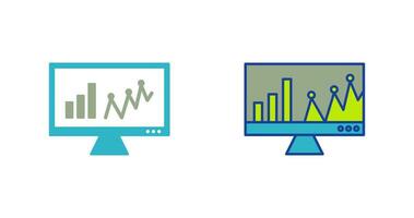 ícone de vetor de estatísticas online