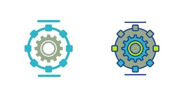 ícone de vetor de processo automatizado