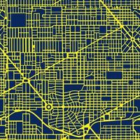 o mapa noturno, neon e roxo da cidade é um perfeito vetor