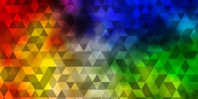 luz de fundo vector multicolor com triângulos.