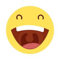 ícone de rosto louco de emoji vetor