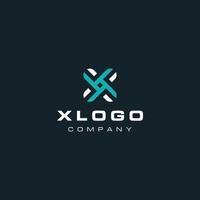 logotipo x com modelo de design moderno vetor