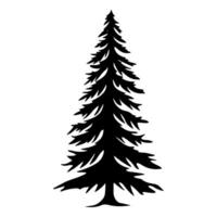 Natal árvore vetor silhueta clipart, vintage árvore silhueta vetor ilustração