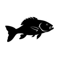 vários peixe vetor silhueta, Preto silhueta do peixe clipart