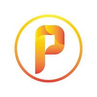 logotipo da letra p vetor